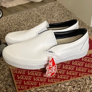 White leather vans